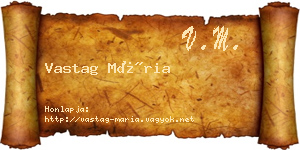 Vastag Mária névjegykártya